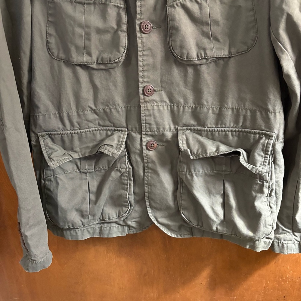 American Eagle Men's Vintage Olive Green Field Jacket Army Military Y2K Chore - Picture 6 of 14